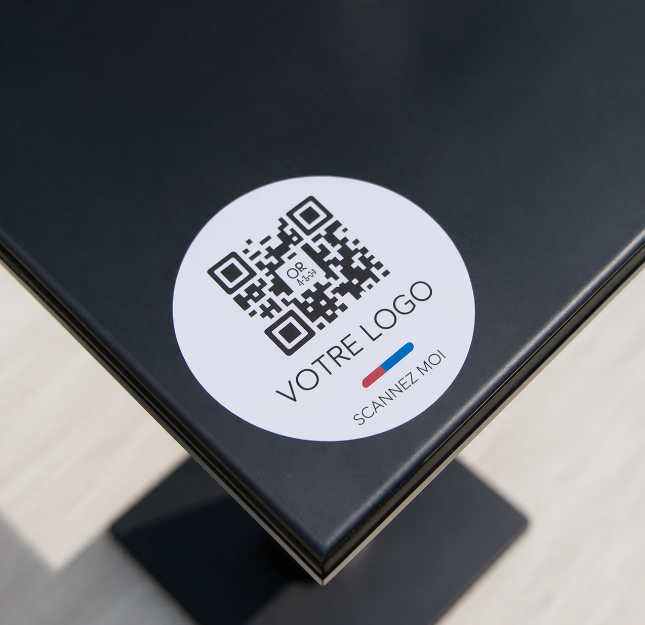 Sticker QR Code pour table de restaurant